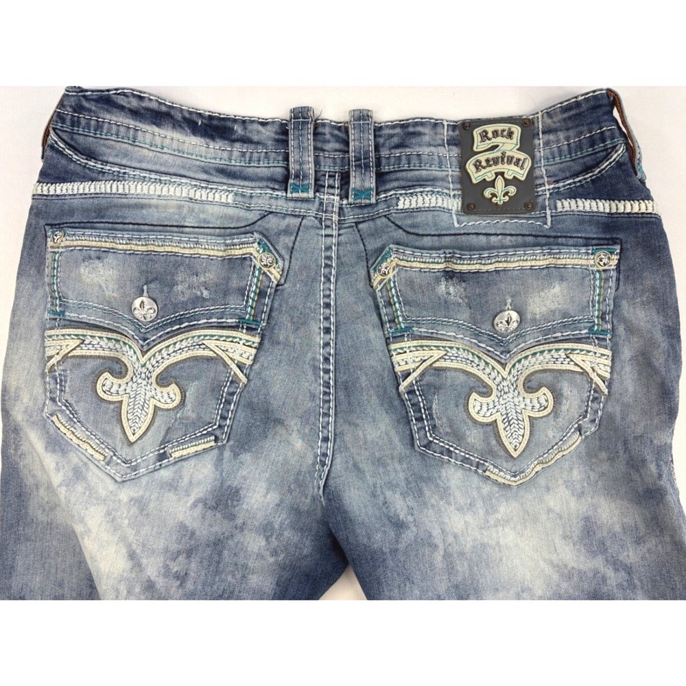 Rock Revival Feeney Relaxed Straight 17 Jean Waist 40 - Picture 9 of 10